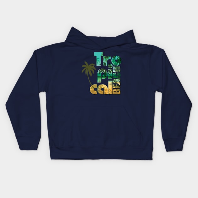 Tropical Beach Kids Hoodie by TomCage